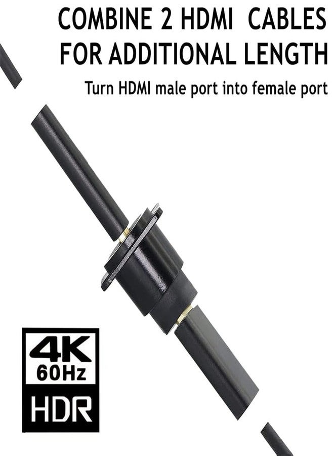 PENGLIN محولات تثبيت لوحة HDMI من بينجلين، 5 قطع، بدقة 4K@60Hz، وصلة تثبيت ثابتة ملولبة HDMI 2.0 أنثى إلى أنثى للتلفزيون والشاشة وجهاز العرض - Image 3